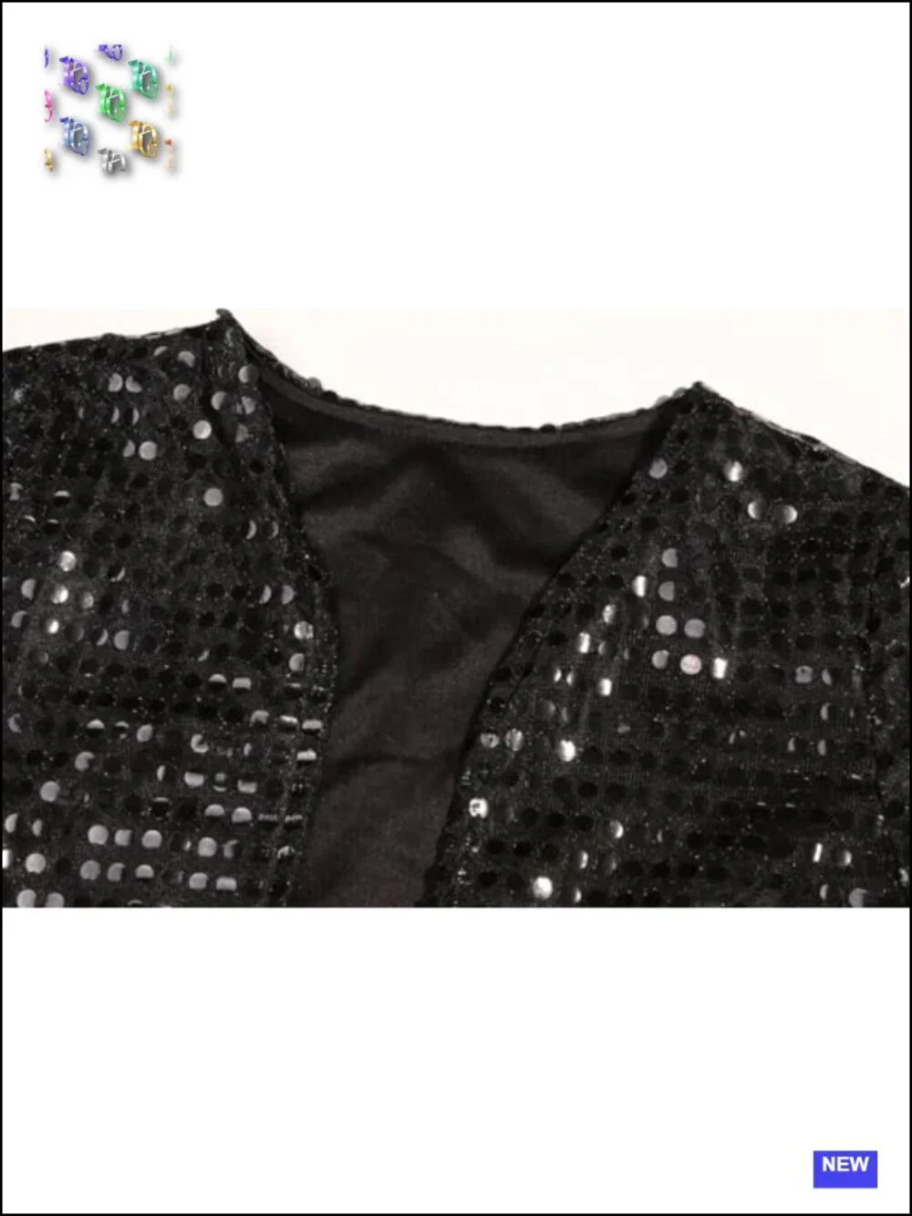 Kids 80s 90s Pop Star Costume Sequined Dance Party Outfit Halloween